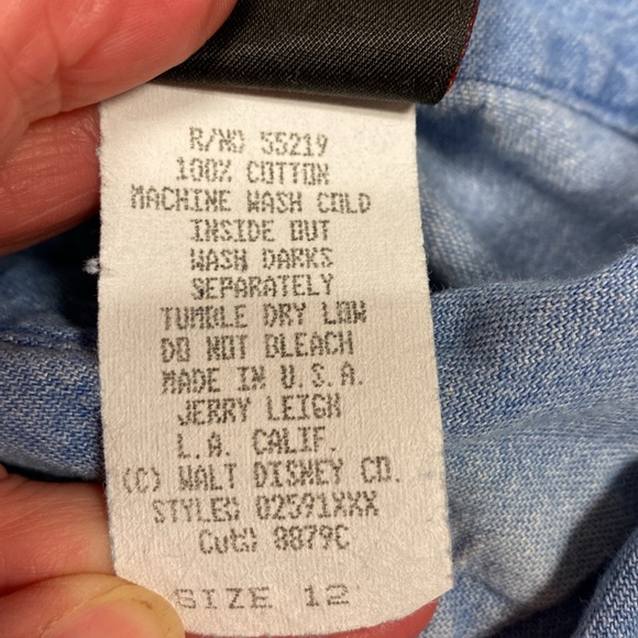 Vintage 90’s Mickey unlimited Jerry Leigh Dopey button down size 12 - Picture 7 of 8